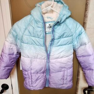 Girls Puffer Rain Jacket Size 7